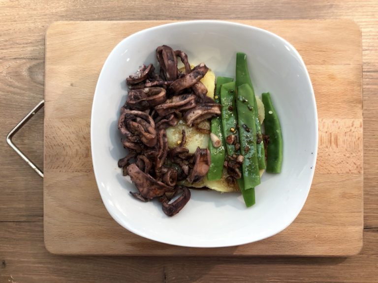 Genoese squid salad with potatoes & green beans